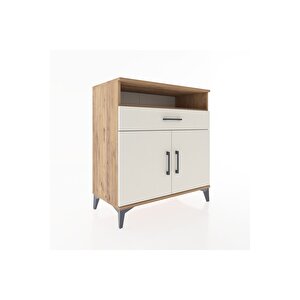 Hyperion Şifonyer Tek Raflı Tek Çekmeceli 2 Kapaklı 88x44x96 Çam-aytaşı