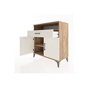 Hyperion Şifonyer Tek Raflı Tek Çekmeceli 2 Kapaklı 88x44x96 Çam-aytaşı