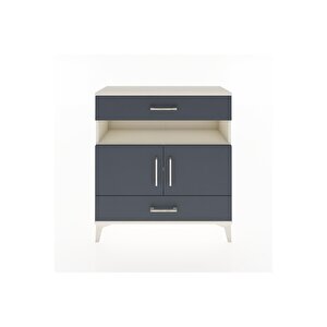 Arges Şifonyer 3 Raflı 2 Çekmeceli 2 Kapaklı 88x30x96 Aytaşı-antrasit