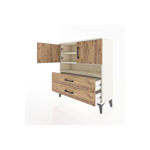 Arges Şifonyer 3 Raflı 2 Çekmeceli 2 Kapaklı 88x30x96 Aytaşı-çam