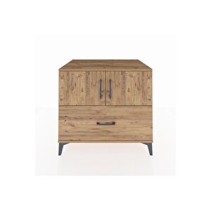 Kronos Şifonyer 2 Raflı Tek Çekmeceli 2 Kapaklı 88x59x80 Çam-çam