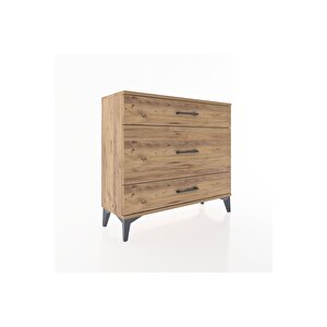 Arges Şifonyer 3 Çekmeceli 88x30x80 Çam-çam