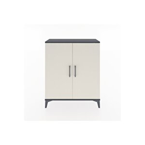 Arges Şifonyer 2 Raflı 2 Kapaklı 88x30x106 Antrasit-aytaşı