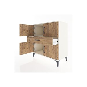 Hyperion Şifonyer Tek Raflı Tek Çekmeceli 4 Kapaklı 88x44x96 Aytaşı-çam