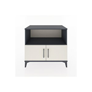 Hyperion Şifonyer Tek Raflı 2 Kapaklı 88x44x80 Antrasit-aytaşı