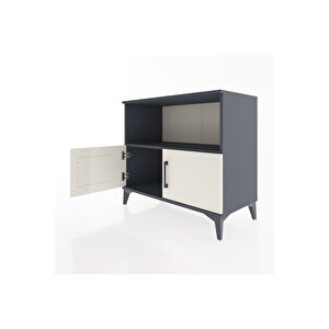 Hyperion Şifonyer Tek Raflı 2 Kapaklı 88x44x80 Antrasit-aytaşı