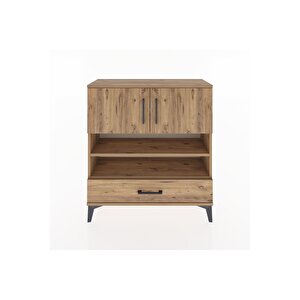 Arges Şifonyer 4 Raflı Tek Çekmeceli 2 Kapaklı 88x30x96 Çam-çam