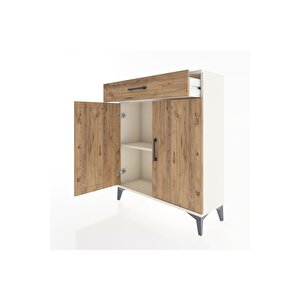 Arges Şifonyer Tek Raflı Tek Çekmeceli 2 Kapaklı 88x30x106 Aytaşı-çam