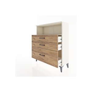Arges Şifonyer Tek Raflı 3 Çekmeceli 88x30x106 Aytaşı-çam