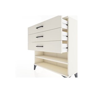 Arges Şifonyer Tek Raflı 3 Çekmeceli 88x30x96 Aytaşı-aytaşı