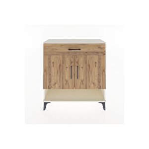 Arges Şifonyer 2 Raflı Tek Çekmeceli 2 Kapaklı 88x30x96 Aytaşı-çam