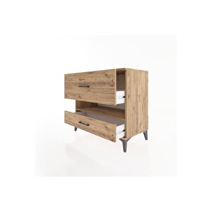 Hyperion Şifonyer Tek Raflı 2 Çekmeceli 88x44x80 Çam-çam