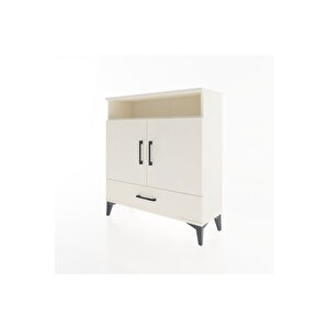 Arges Şifonyer 3 Raflı Tek Çekmeceli 2 Kapaklı 88x30x96 Aytaşı-aytaşı