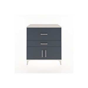 Hyperion Şifonyer 2 Çekmeceli 2 Kapaklı 88x44x96 Aytaşı-antrasit