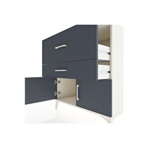 Hyperion Şifonyer 2 Çekmeceli 2 Kapaklı 88x44x96 Aytaşı-antrasit