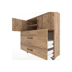 Hyperion Şifonyer 2 Raflı 2 Çekmeceli 2 Kapaklı 88x44x96 Çam-çam