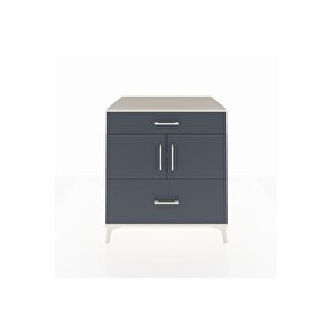 Kronos Şifonyer 2 Raflı 2 Çekmeceli 2 Kapaklı 88x59x96 Aytaşı-antrasit