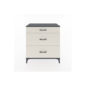 Hyperion Şifonyer 3 Çekmeceli 88x44x96 Antrasit-aytaşı