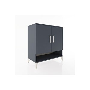 Hyperion Şifonyer 2 Raflı 2 Kapaklı 88x44x96 Antrasit-antrasit