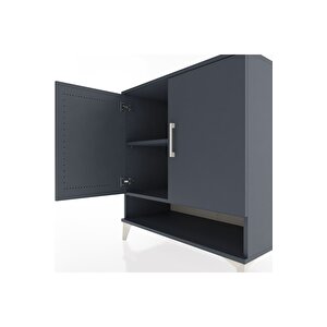 Hyperion Şifonyer 2 Raflı 2 Kapaklı 88x44x96 Antrasit-antrasit