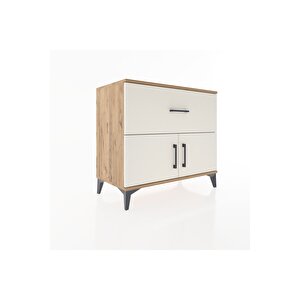 Hyperion Şifonyer Tek Raflı Tek Çekmeceli 2 Kapaklı 88x44x80 Çam-aytaşı