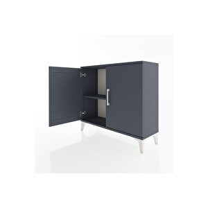 Arges Şifonyer Tek Raflı 2 Kapaklı 88x30x80 Antrasit-antrasit