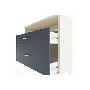 Arges Şifonyer Tek Raflı 2 Çekmeceli 88x30x80 Aytaşı-antrasit