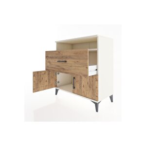 Hyperion Şifonyer Tek Raflı Tek Çekmeceli 2 Kapaklı 88x44x96 Aytaşı-çam