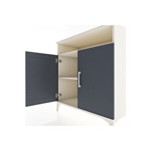 Hyperion Şifonyer 2 Raflı 2 Kapaklı 88x44x96 Aytaşı-antrasit