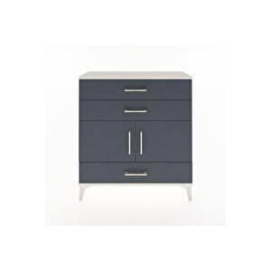 Arges Şifonyer 2 Raflı 3 Çekmeceli 2 Kapaklı 88x30x96 Aytaşı-antrasit