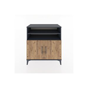 Hyperion Şifonyer 2 Raflı 2 Kapaklı 88x44x96 Antrasit-çam