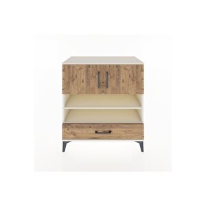 Hyperion Şifonyer 3 Raflı Tek Çekmeceli 2 Kapaklı 88x44x96 Aytaşı-çam