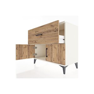 Hyperion Şifonyer Tek Çekmeceli 2 Kapaklı 88x44x80 Aytaşı-çam