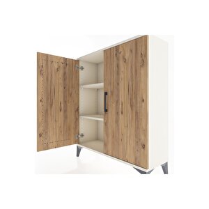 Arges Şifonyer 2 Raflı 2 Kapaklı 88x30x106 Aytaşı-çam
