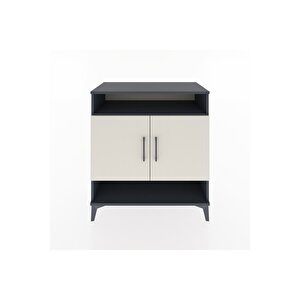 Hyperion Şifonyer 3 Raflı 2 Kapaklı 88x44x96 Antrasit-aytaşı