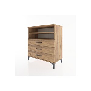 Hyperion Şifonyer 2 Raflı 3 Çekmeceli 88x44x96 Çam-çam