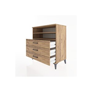 Hyperion Şifonyer 2 Raflı 3 Çekmeceli 88x44x96 Çam-çam