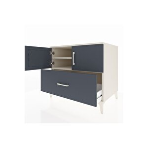 Kronos Şifonyer 2 Raflı Tek Çekmeceli 2 Kapaklı 88x59x80 Aytaşı-antrasit