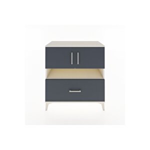 Hyperion Şifonyer 2 Raflı Tek Çekmeceli 2 Kapaklı 88x44x96 Aytaşı-antrasit