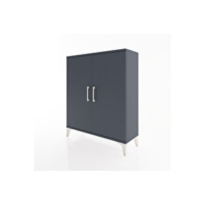 Arges Şifonyer 2 Raflı 2 Kapaklı 88x30x106 Antrasit-antrasit