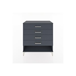 Hyperion Şifonyer 4 Çekmeceli 88x44x96 Antrasit-antrasit