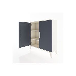 Arges Şifonyer 2 Raflı 2 Kapaklı 88x30x96 Aytaşı-antrasit