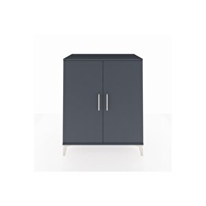 Hyperion Şifonyer 2 Raflı 2 Kapaklı 88x44x106 Antrasit-antrasit