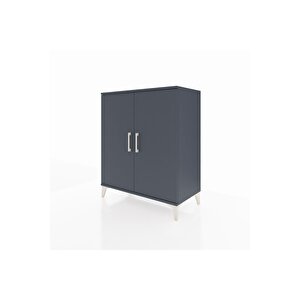 Hyperion Şifonyer 2 Raflı 2 Kapaklı 88x44x106 Antrasit-antrasit