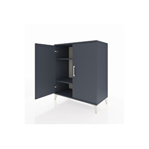 Hyperion Şifonyer 2 Raflı 2 Kapaklı 88x44x106 Antrasit-antrasit