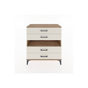 Hyperion Şifonyer Tek Raflı 4 Çekmeceli 88x44x96 Çam-aytaşı