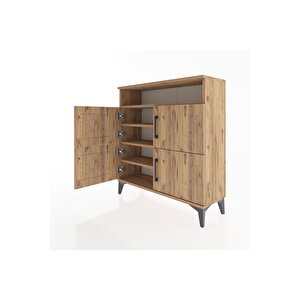 Arges Şifonyer 4 Raflı 4 Kapaklı 88x30x96 Çam-çam