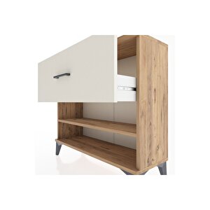 Arges Şifonyer Tek Raflı Tek Çekmeceli 88x30x80 Çam-aytaşı