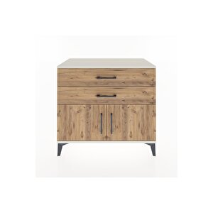 Hyperion Şifonyer 2 Çekmeceli 2 Kapaklı 88x44x80 Aytaşı-çam