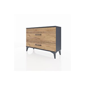 Arges Şifonyer 2 Çekmeceli 88x30x64 Antrasit-çam